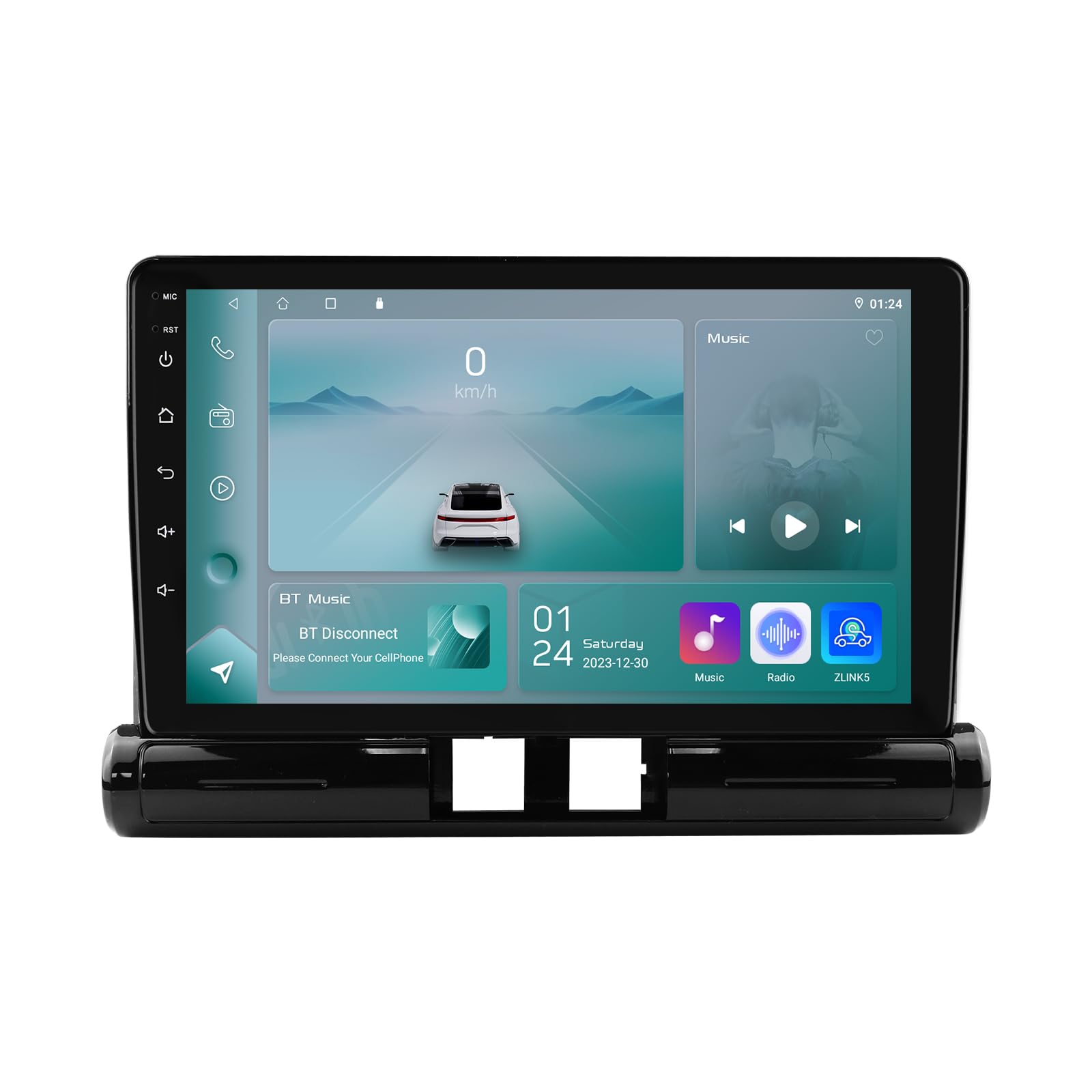 Ossuret Autoradio pour (2017-2023) Citroen C3/C3 aircross/Citroen C4/C4 aircross (Brazil), 9 Pouces Android 13 écran Tactile 2+32 Go Navigation GPS avec Carplay (pour la Version Basse Configuration)