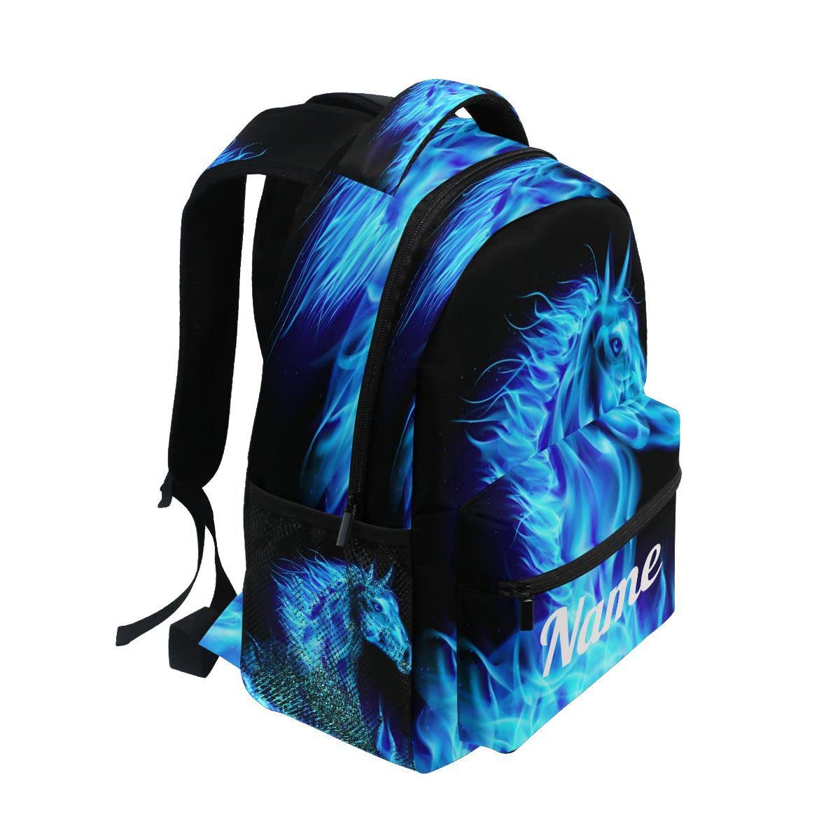 Custom1 - Mochila para niños con texto en inglés "Añade tu nombre", mochila para estudiantes primarias, bolsa para libros para niños y niñas, Personalizado6, talla única