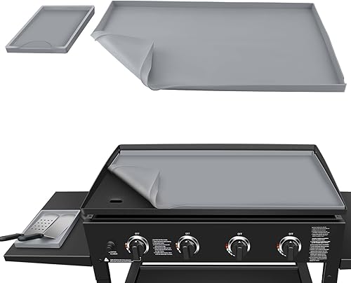 GRILL FORCE Alfombrilla de silicona de 36 pulgadas y espátula para parrilla Blackstone de 36 pulgadas, cubierta de silicona de grado alimenticio