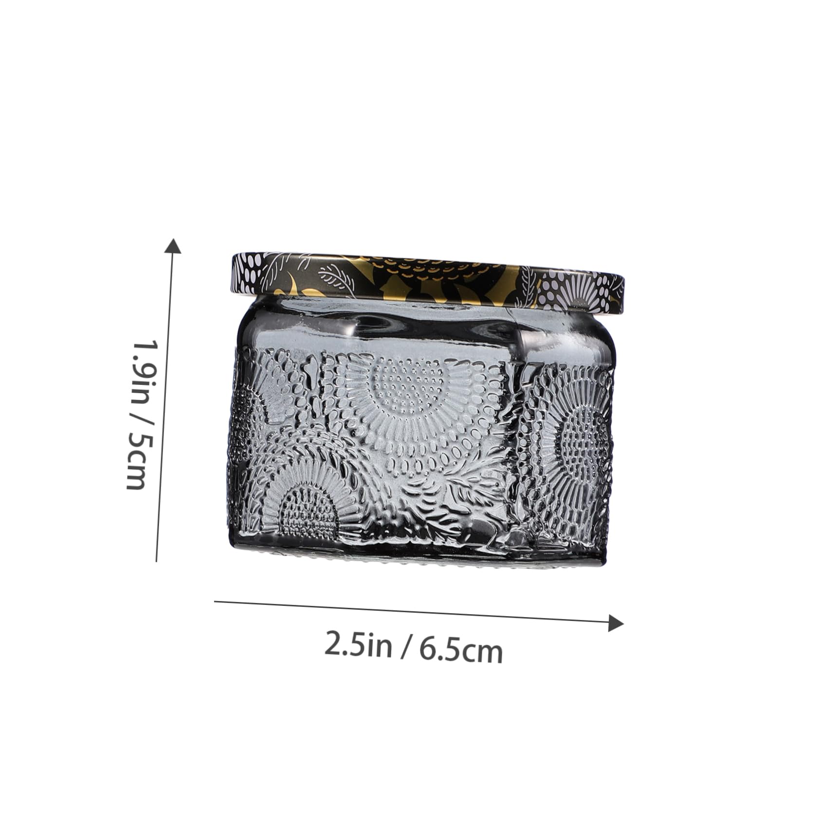 HOODANCOS 7pcs Embossed Candle Making Jars Decorative Aromatherapy Candle Holders for Home Office Yoga Event Decor