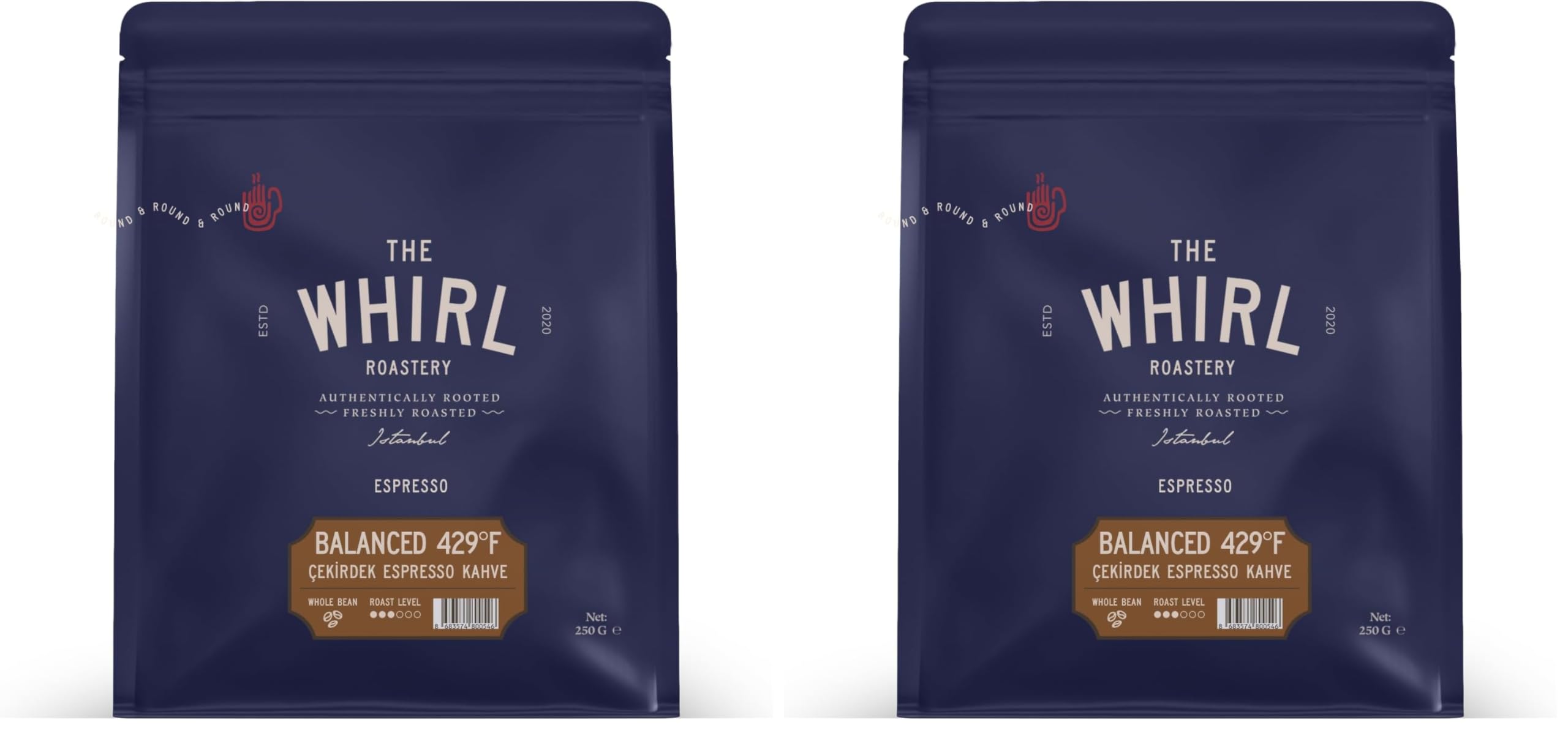 THE WHIRL Espresso Balanced 429°F Çekirdek Kahve 250 g (2 paketi)
