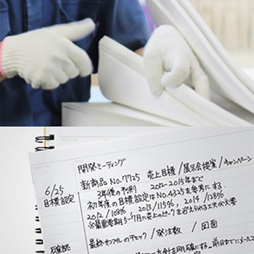 Miniatura 3 de Maruman - Mnemosyne - Bloc de notas, 9.92 x 7.05 pulgadas (B5), rayado de 30 líneas de 0.27 pulgadas, 80 hojas (N194A), color negro