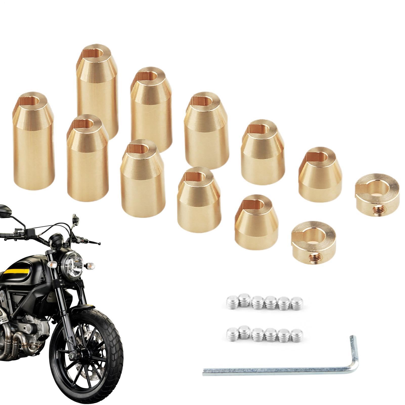 Générique Plombs pour Rayons - 1 Kit | Laiton Masses Équilibrage Roues Moto avec Jantes À Rayons, Ensemble Réutilisable pour Ajustage Précis, Outils Entretien Moto Route en Atelier