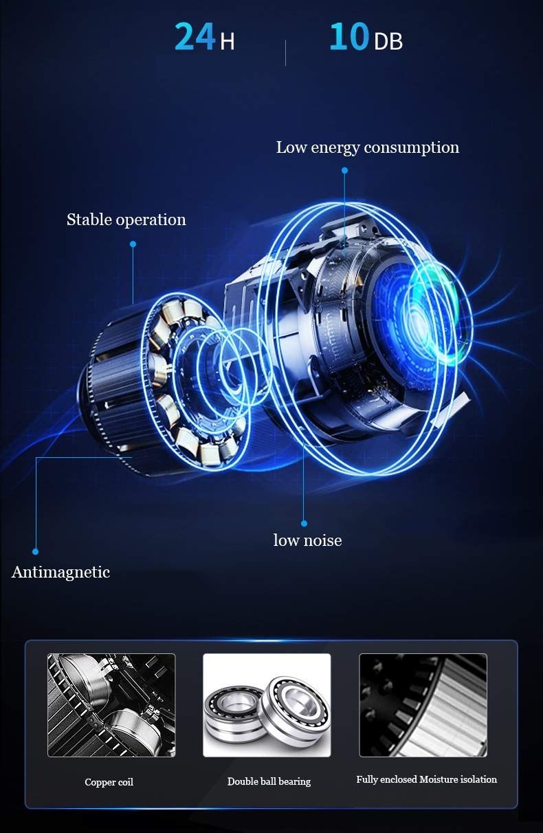 Uhrenbewegerbox für Automatikuhren mit LED-Hintergrundbeleuchtung und LCD-Display, leiser Motor, 5 Rotationsmodi, Selbstaufzug，