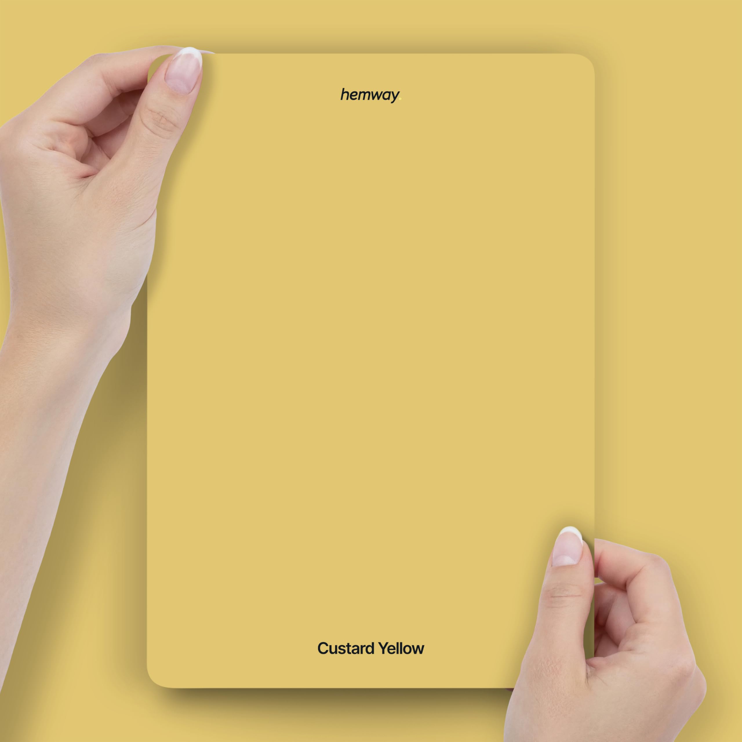 Hemway Custard Yellow Peel & Stick Sample Chalk Based Furniture Paint | A5 Accurate Colour Swatch, Mess-Free Alternative to Paint Tester Pots, Easy To Use, Eco-friendly, Interior Furniture