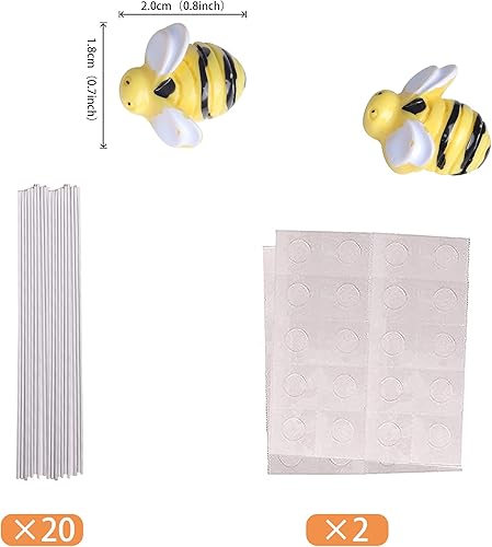 Miniatura 3 de 30 piezas de adornos para cupcakes de abejorro, pequeñas figuritas de resina, adornos para pasteles de abeja, Oh Babee, decoraciones para pasteles