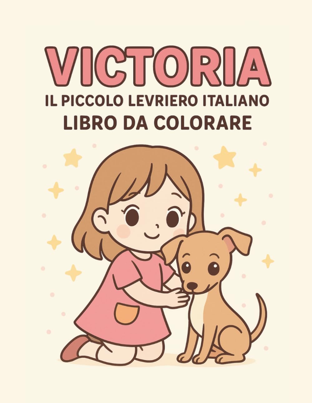 Victoria Il Piccolo Levriero Italiano: Libro da colorare