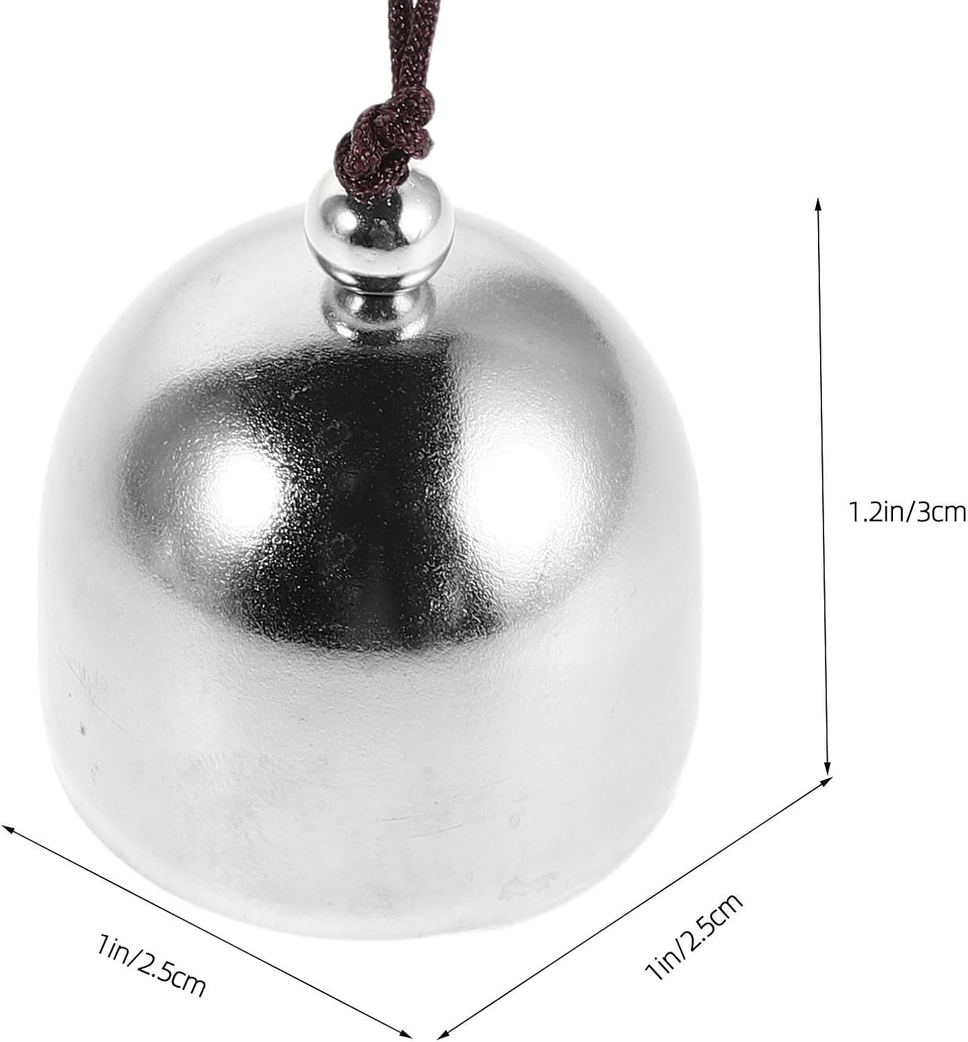 20pcs Mini Craft Bells Silver Alloy Decorative Hanging for Window