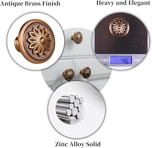 Miniatura 10 de Paquete de 15 pomos negros mate para gabinetes, pomos redondos negros negros de 1-25 pulgadas de diámetro para gabinetes y cajones, pomos negros