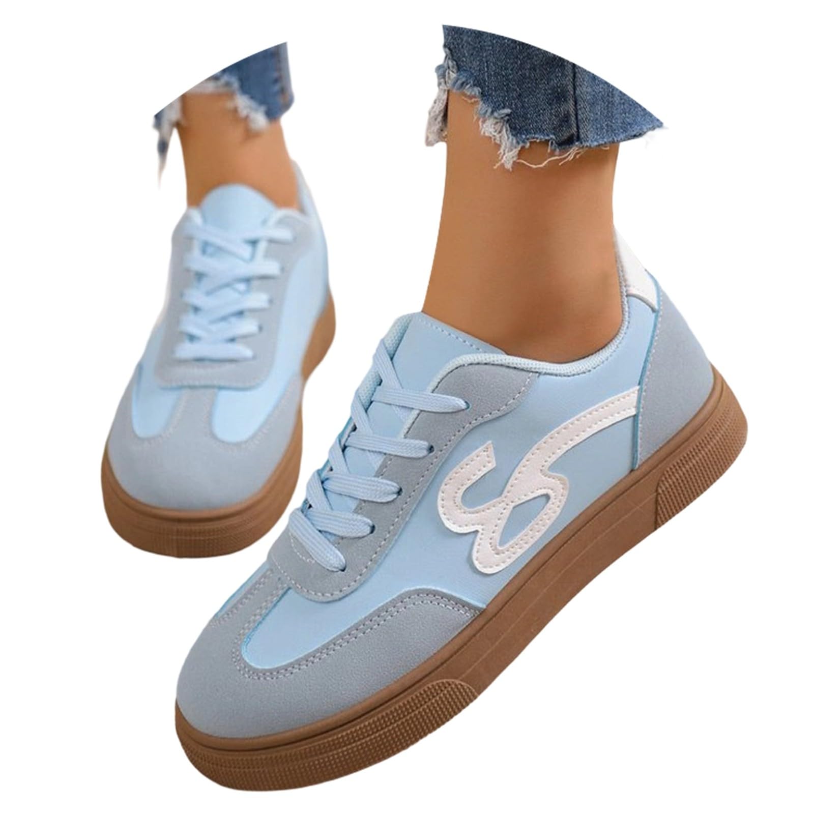 Damen Sneaker Von ACosySch - Leichte Canvas Schuhe Mit Plattformsohle Für Freizeit