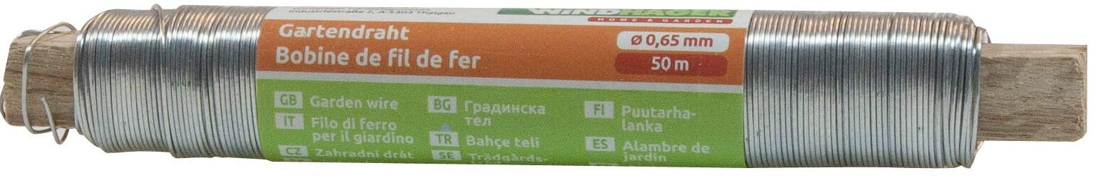 Windhager Drut Ogrodowy, Srebrny, 0,65 mm x 50 m