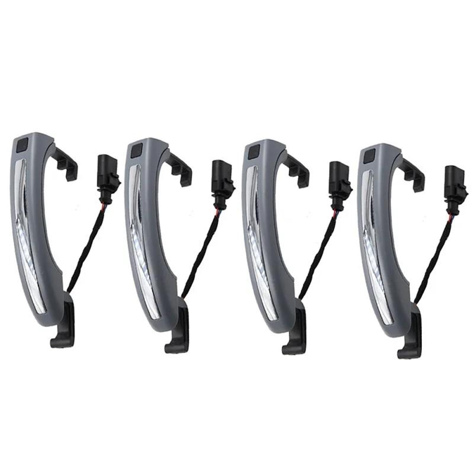 GETPZPZHMQ Car Exterior Door Handles for Q7 2007-2015 4L0837205A 4L0837205B 4L0837207A 4Pcs Car Door Handle(A)