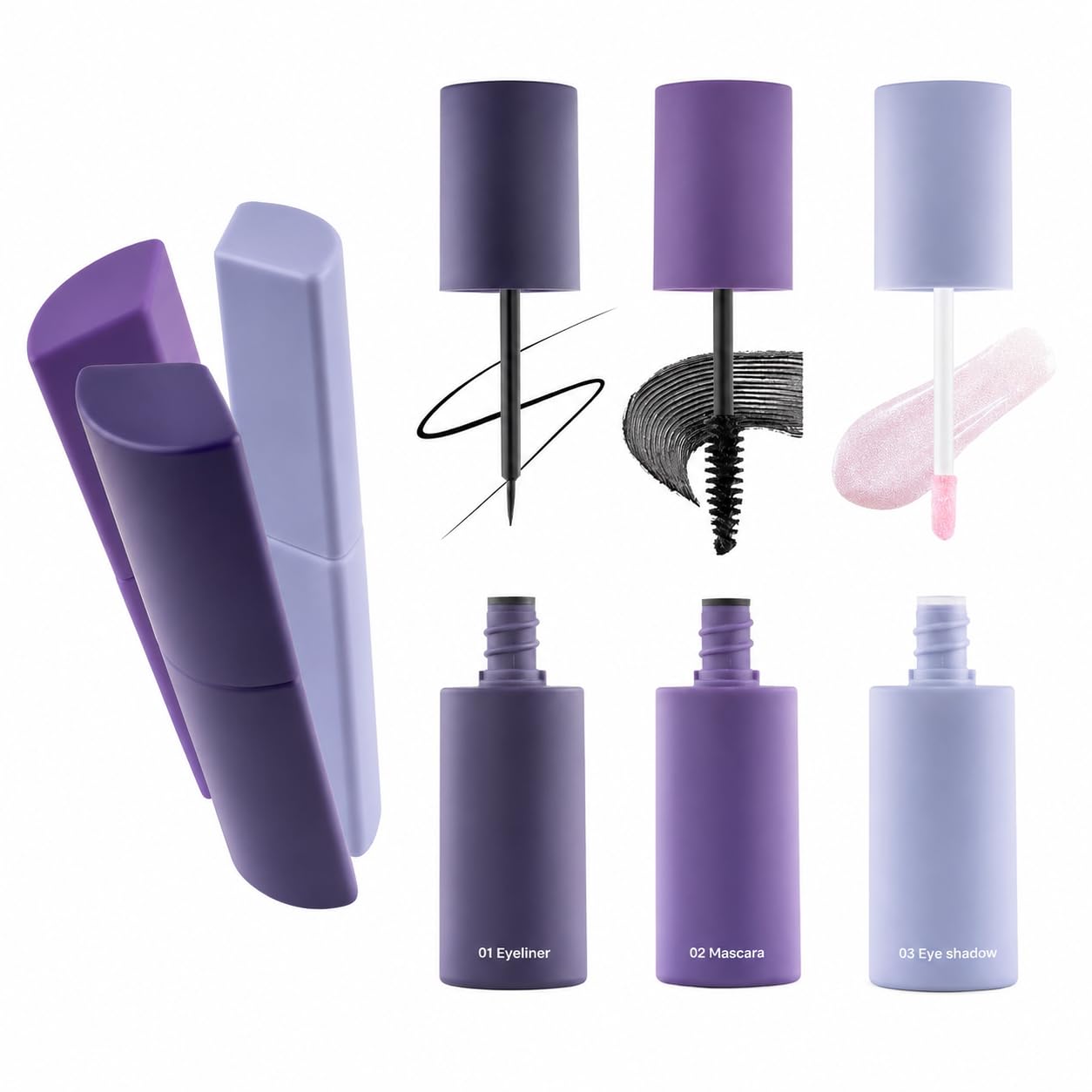 3-in-1 Eye Makeup Kit with Eyeliner, Mascara & Eyeshadow (24.50g) – Travel-Friendly, Long-Lasting & Smudge-Proof Eye Cosmetics Set-picture-35