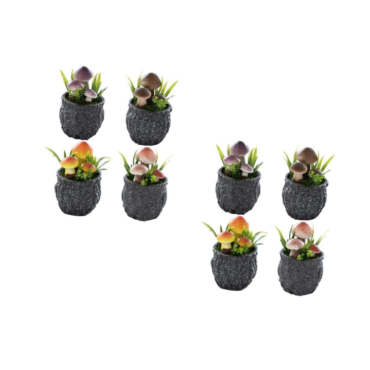 Champignon en mousse artificiel pour déco de table et mini bonsaï pot