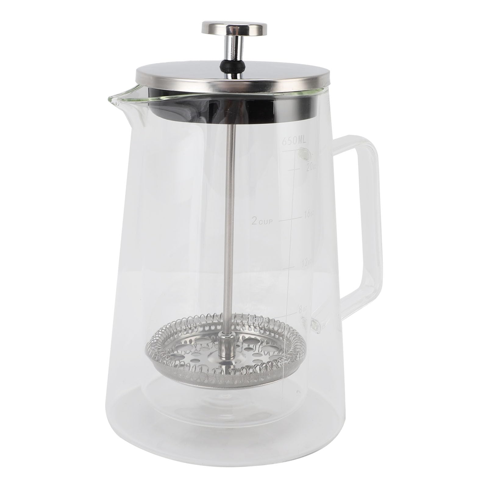 a Presión Francesa, de Vidrio de Doble Pared de 650ML con Boquilla en Forma de V, de Escalera para Sala de té de Estudio en Casa