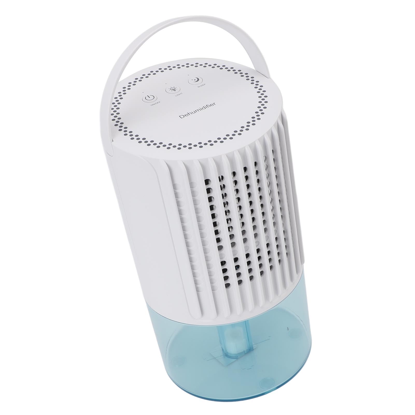 Rengue Deumidificatore per Ambienti, Piccolo Deumidificatore con Serbatoio da 1 Litro, Spegnimento Automatico, 7 Luci Colorate, modalità Sonno, Ideale per Camera da Letto, Cantina, (Spina europea)