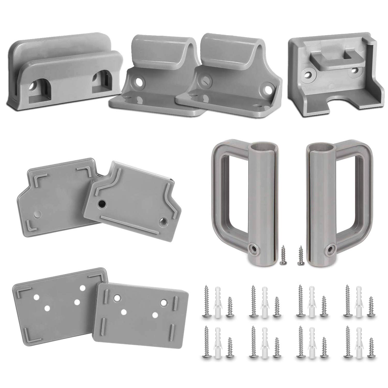 Buy GRENFU Retractable Baby Gate Replacement Parts Kit Grey Pet Gate