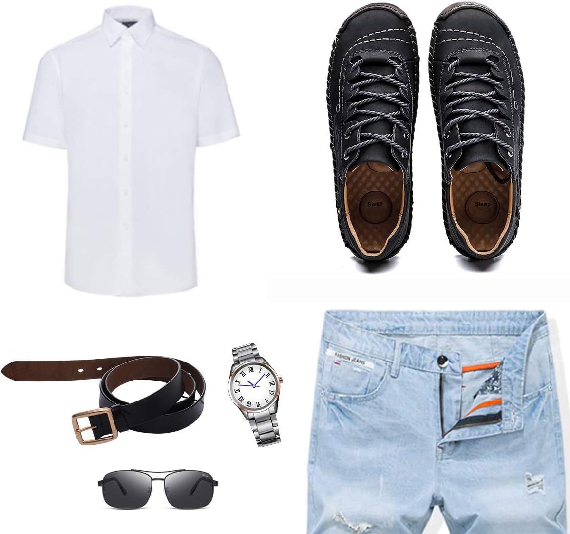 alcubieree Mens Leather Casual Shoes Comfortable Fashion Sneakers Loafers Lightweight Dress Walking Driving Shoes for Men（Size 7.5-13） - Image 7