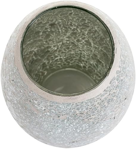 Miniatura 6 de London Boutique Florero grande y alto para flores, hecho a mano, mosaico decorativo con purpurina, jarrón de vidrio brillante, regalo de 15 y 12