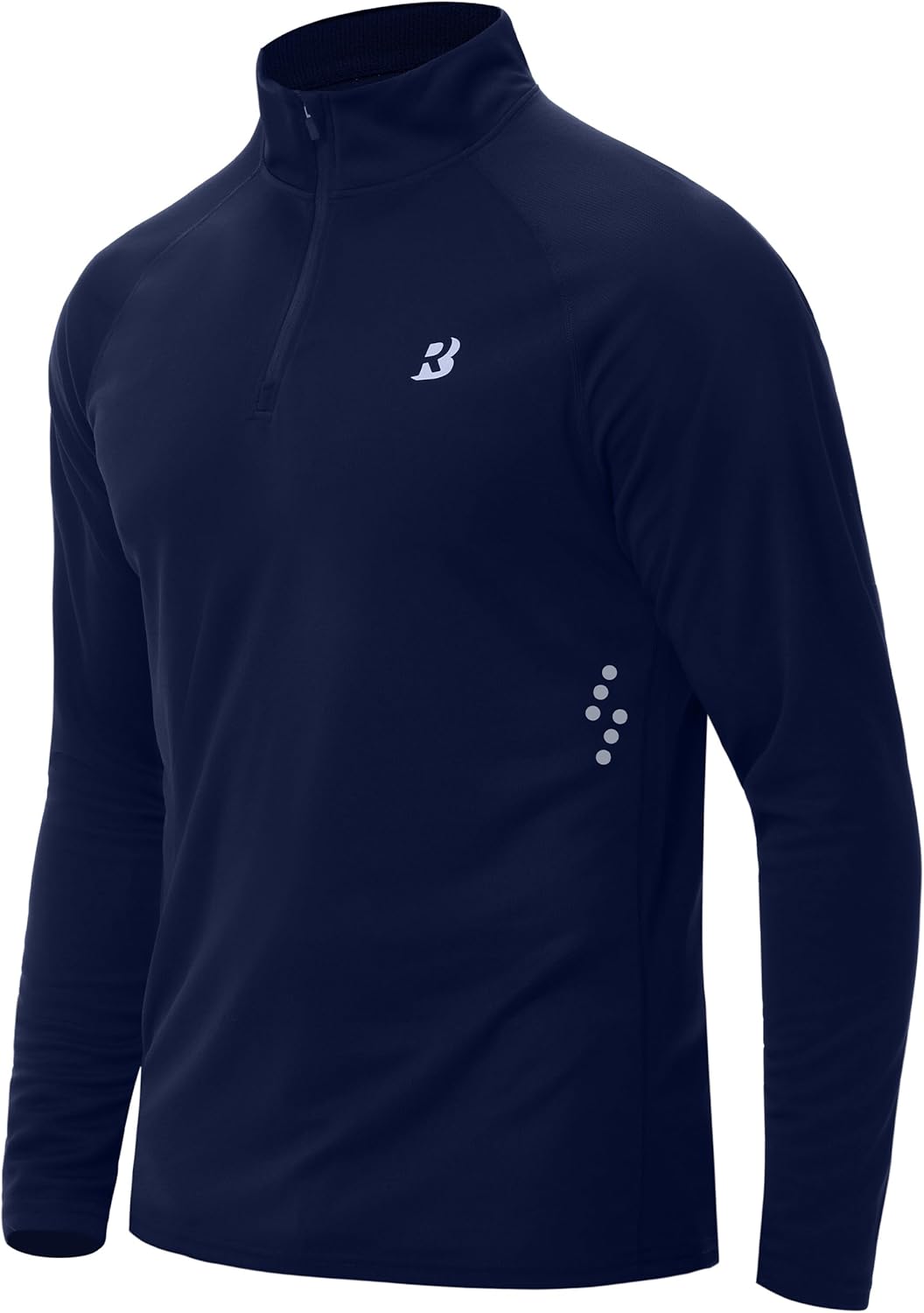 Roadbox UPF 50+ Long Sleeve Shirts for Men - Quarter Zip Pullover Quick Dry Rash Guard for Running Golf Fishing Workout