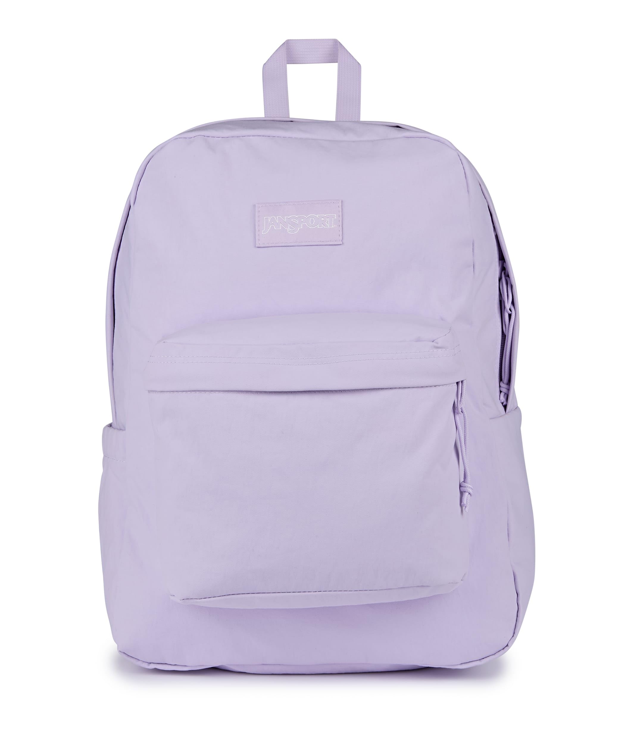 JanSport Superbreak Plus FX Backpack - Work, Travel, or Laptop Bag with Water Bottle Pocket - Pastel Lilac