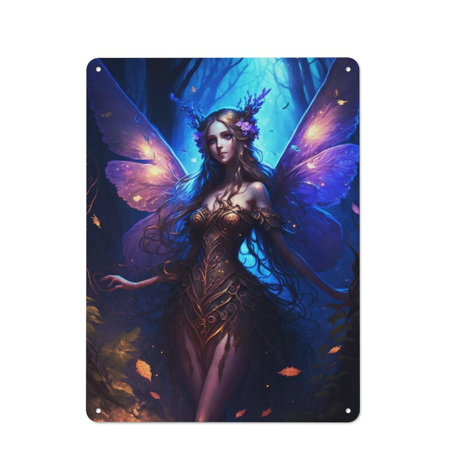 Junmoney Beautiful Fairy Metal Wall Sign 40X30cm Featuring For Home Bar Wall, Housewarming Present For People Styling Home Bar