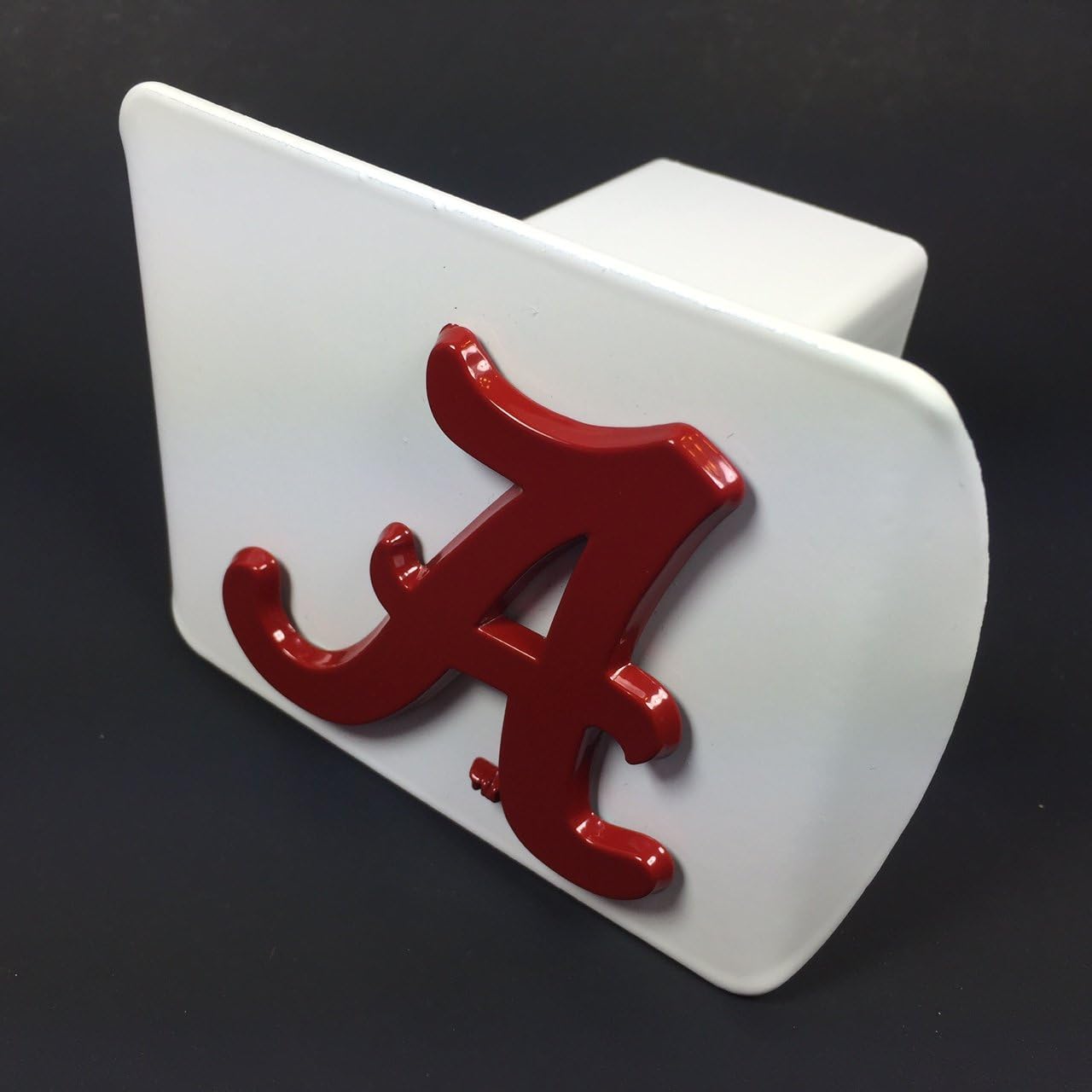 University Collegiate White Metal Hitch Cover (for 2 inch Receiver) (Tennessee)