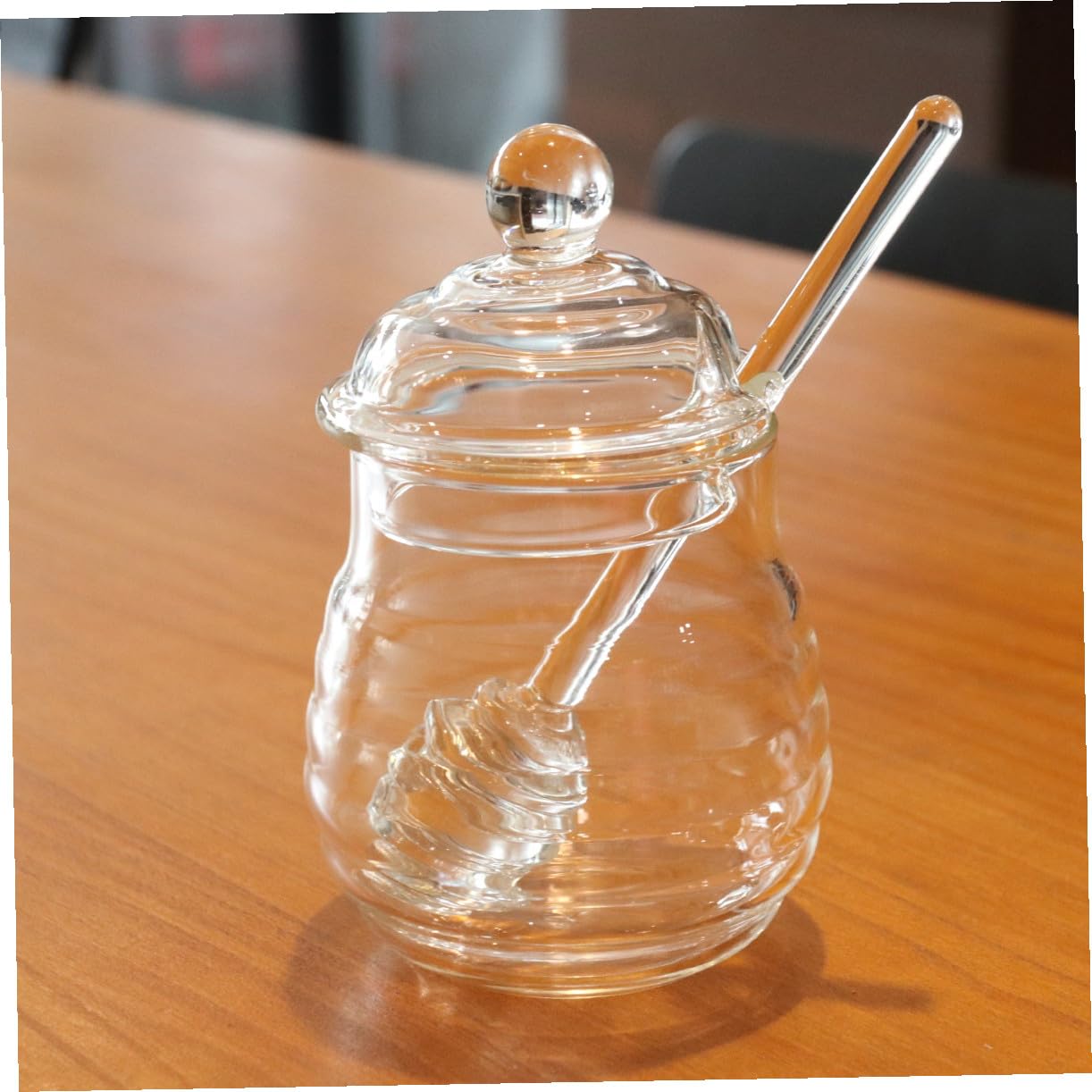 Mikinona Juego de 2 Frascos de Vidrio para Miel Transparentes 250ml