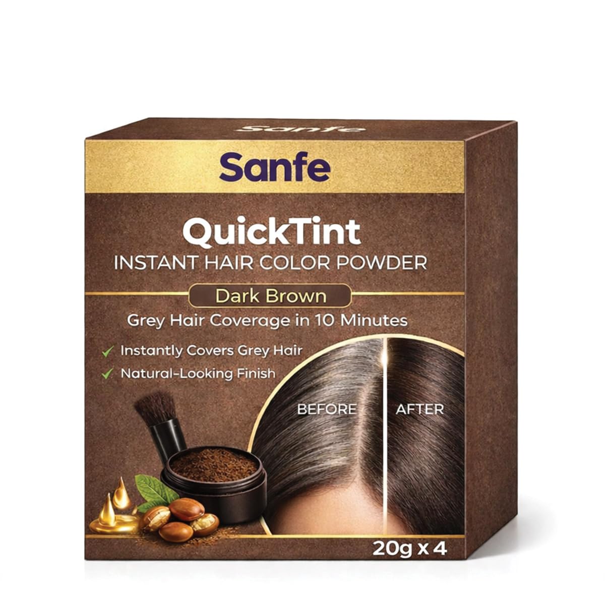 Sanfe QuickTint Instant Hair Color Powder For Grey Coverage | 80 g-image-42