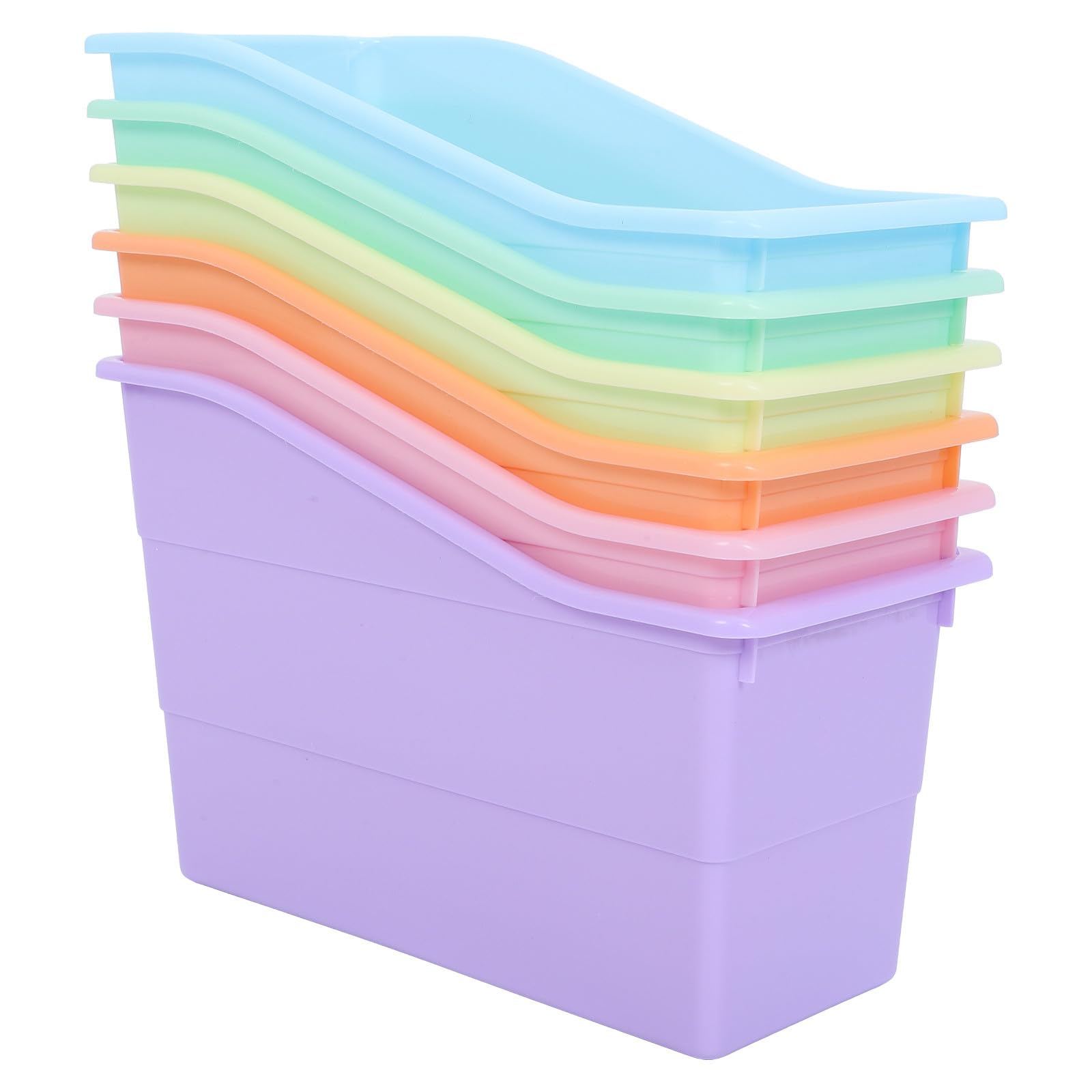Caja Organizadora Apilable 6 Piezas de Plástico para Libros