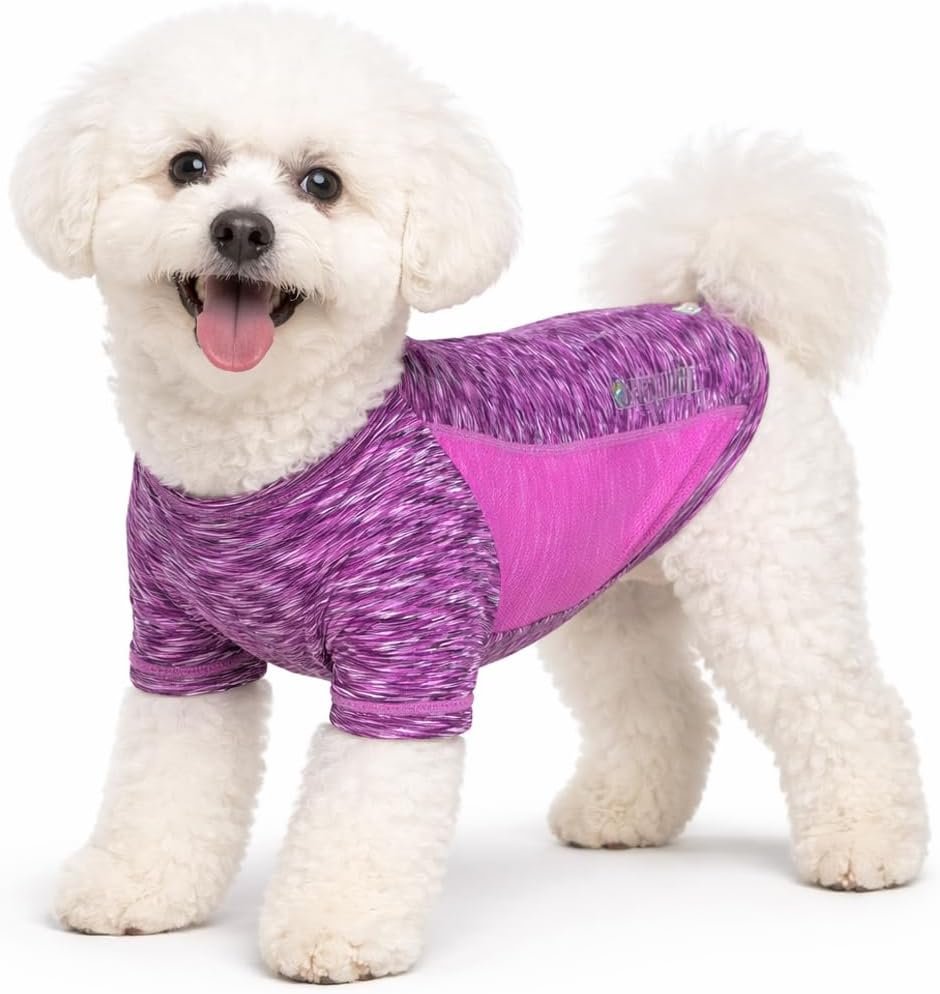 Pet Life Active Warf-Speed Heathered Ultra-Stretch and Quick Dry Reflective Sporty Performance Dog T-Shirt