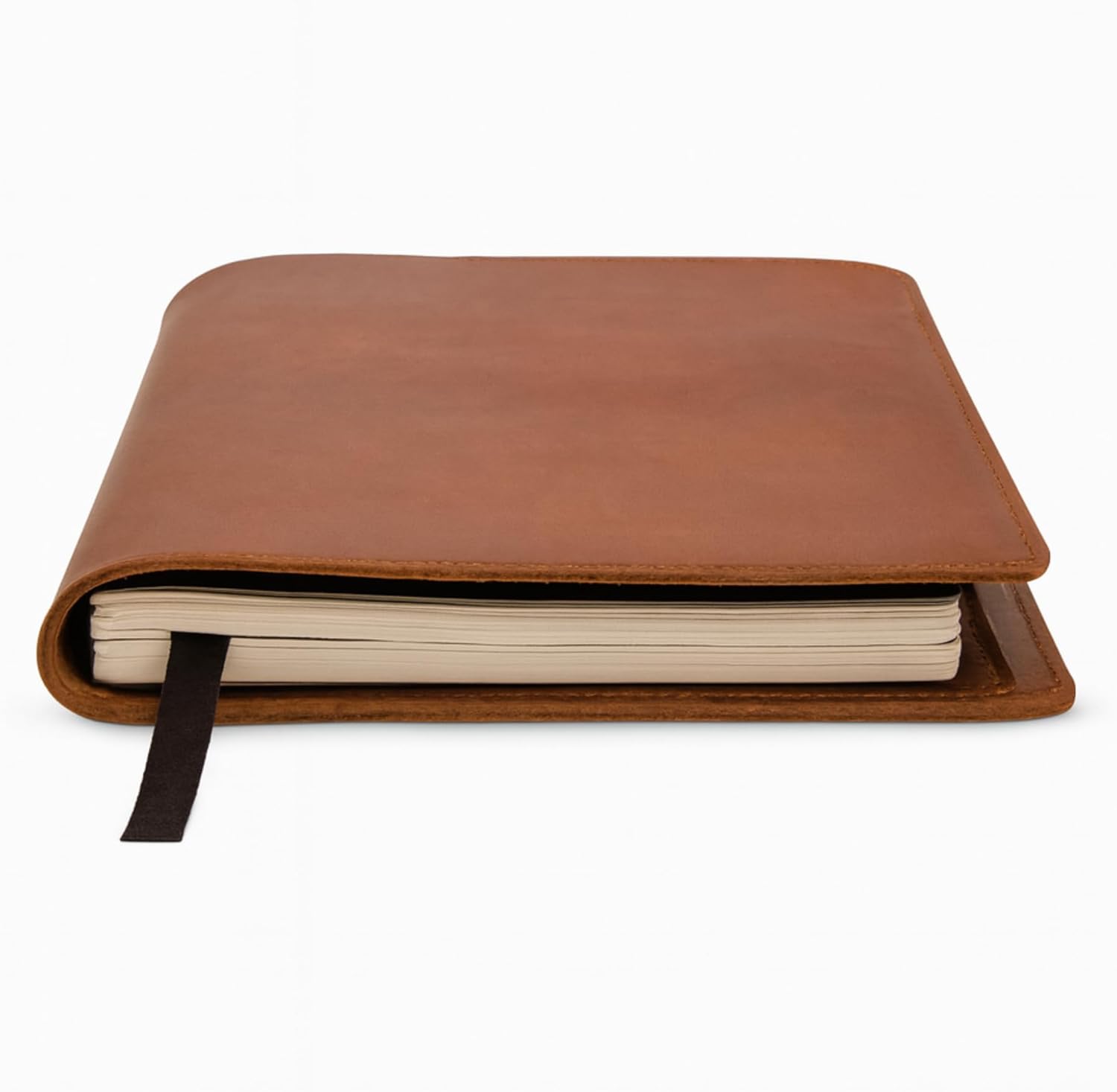 XL Leather Journal Cover for Sketchbook (7.5 x 9.75 in) – Handmade Refillable Notebook Sleeve, Compatible with B5, Cahier & Moleskine XL – Tan