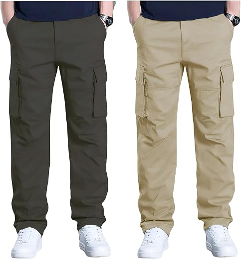 Leriya Fashion Men's Regular Fit Low Rise Cargos Trousers | Cargo Track Pant | Loose Fit | Regular Trouser Loose Fiting | ...