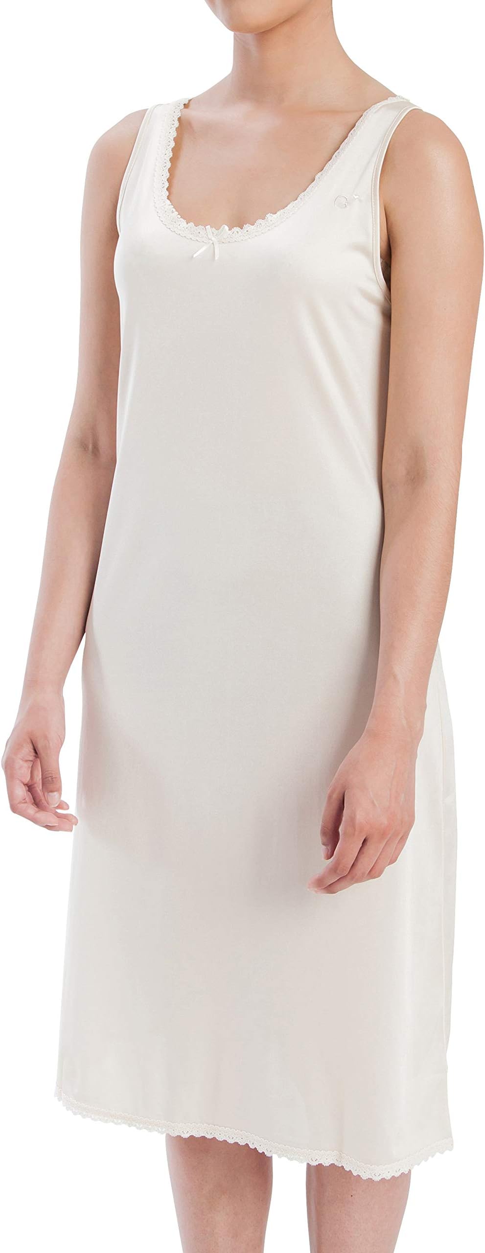 Gemsli Classica, Nylon Full Slip with Tiny Lace, Cling Free FK400