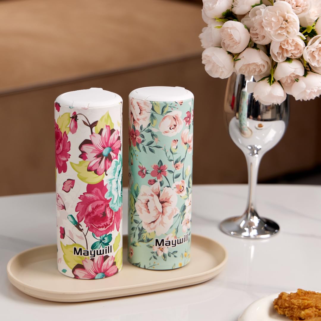 Car Tissues Holder with Facial Tissue, Car Cylinder Tissues with Chic Design, Suitable for Car Cup Holder,Travel Tissue Tubes Box Container(3-ply, 4 Pack, 200 Sheets)