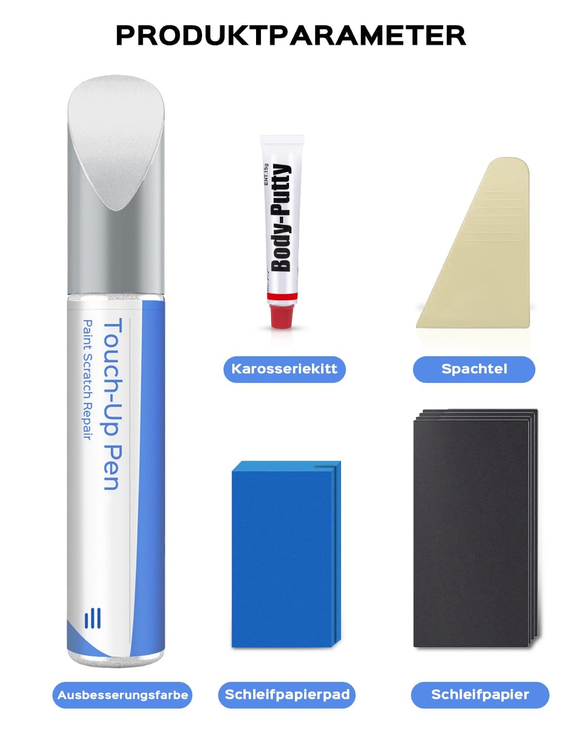 Audi Kit di vernice per ritocchi bianco metallizzato per graffi e scheggiature
