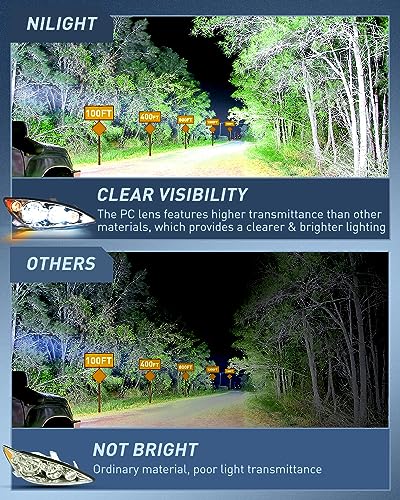 Image of Nilight Headlight Assembly Compatible with 2005 2006 Toyota Camry LE XLE SE Headlamps Replacement Chrome Housing Amber Reflector Upgraded Clear Lens Driver and Passenger Side