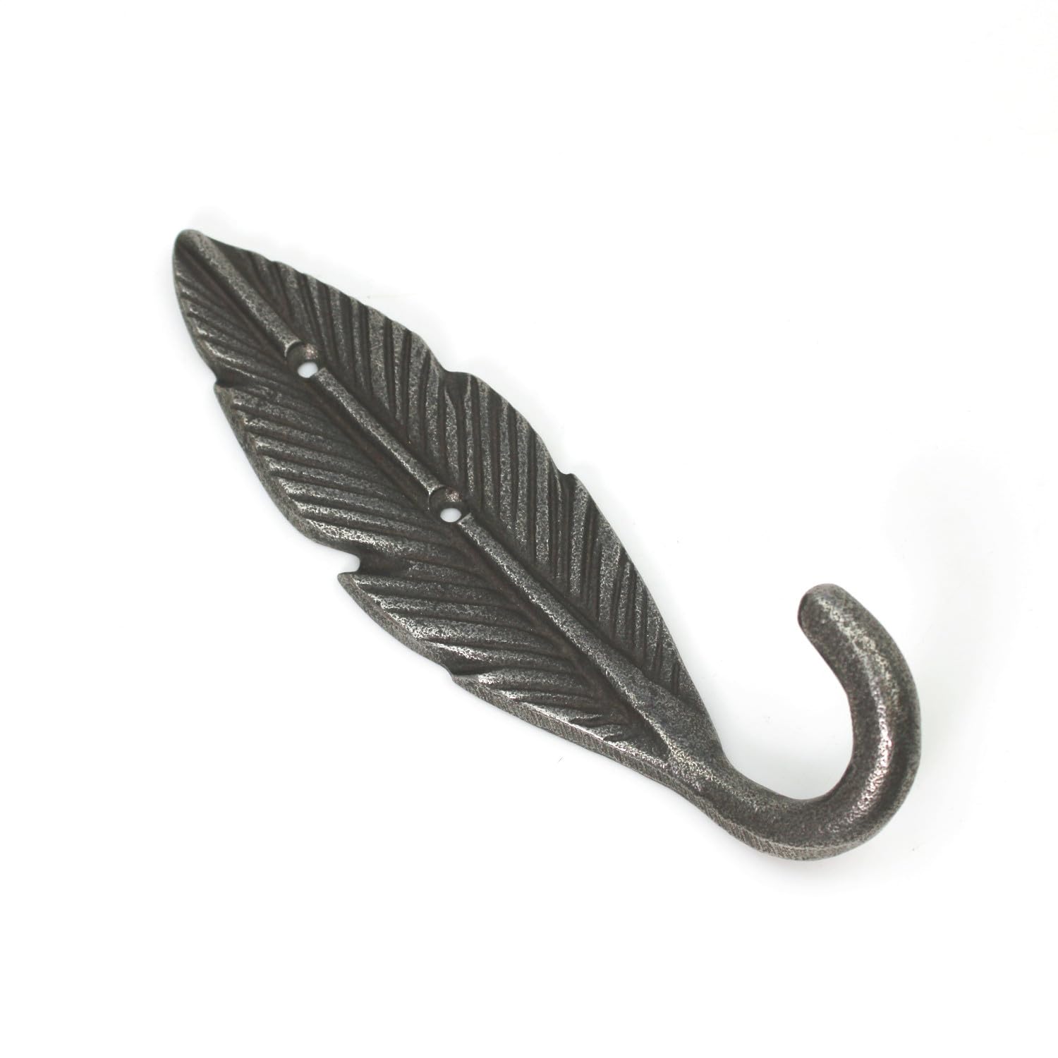 Oakcrafts - Antique Cast Iron Single Feather Coat Hook