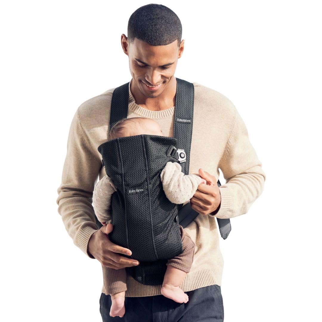 Amazon.com: BabyBjörn Baby Carrier Mini, Black, 3D Mesh | Newborn