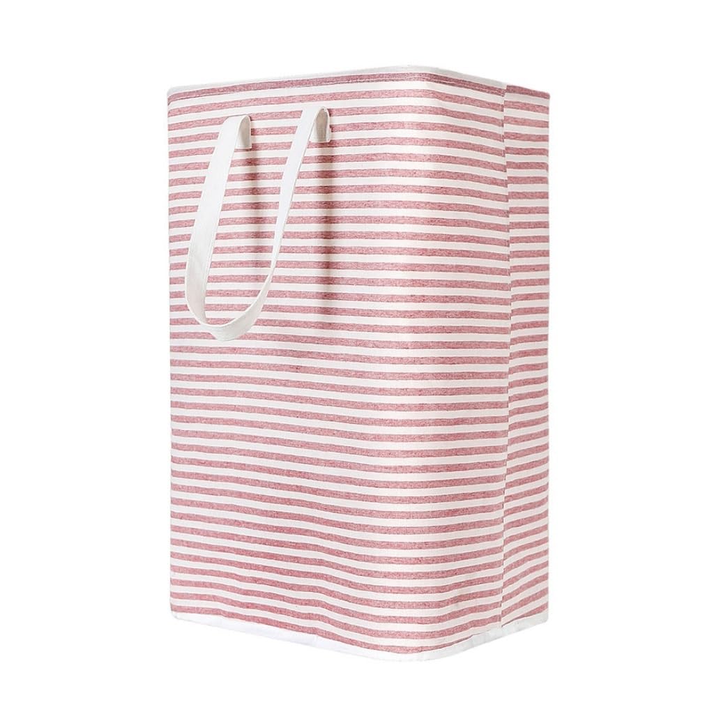 Folding dirty laundry basket, 72L Striped Hamper Foldable Washable Multicolor 15.7x11.8x23.6in(A)