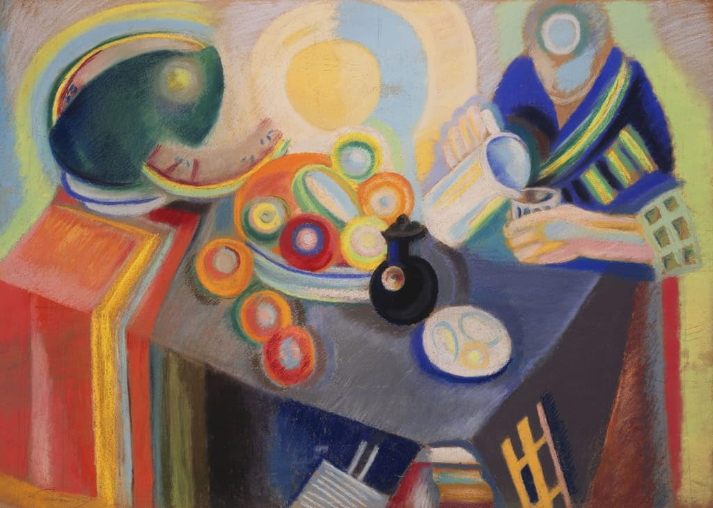 Cuadro en lienzo para oficina, arte abstracto de Robert Delaunay en formato 60x90cm 5
