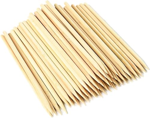 100 unidades de palitos de madera de bambú para dibujar pintura, 5.1 pulgadas de largo