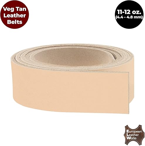 Miniatura 4 de European Leather Works 11-12 oz. (0.157-0.189in) Tamaño de las correas de cuero curtido vegetal 6 x 50 pulgadas (6.0 x 50.0in) Herramientas de cuero