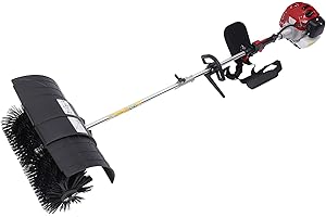 Premium 52cc Gas Power Sweeper for Artificial Turf, 1.82M Aluminum Alloy Walk Behind Sweeper