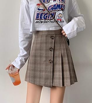Amazon.co.jp: Gergeousチェックスカート レディース ミニ丈