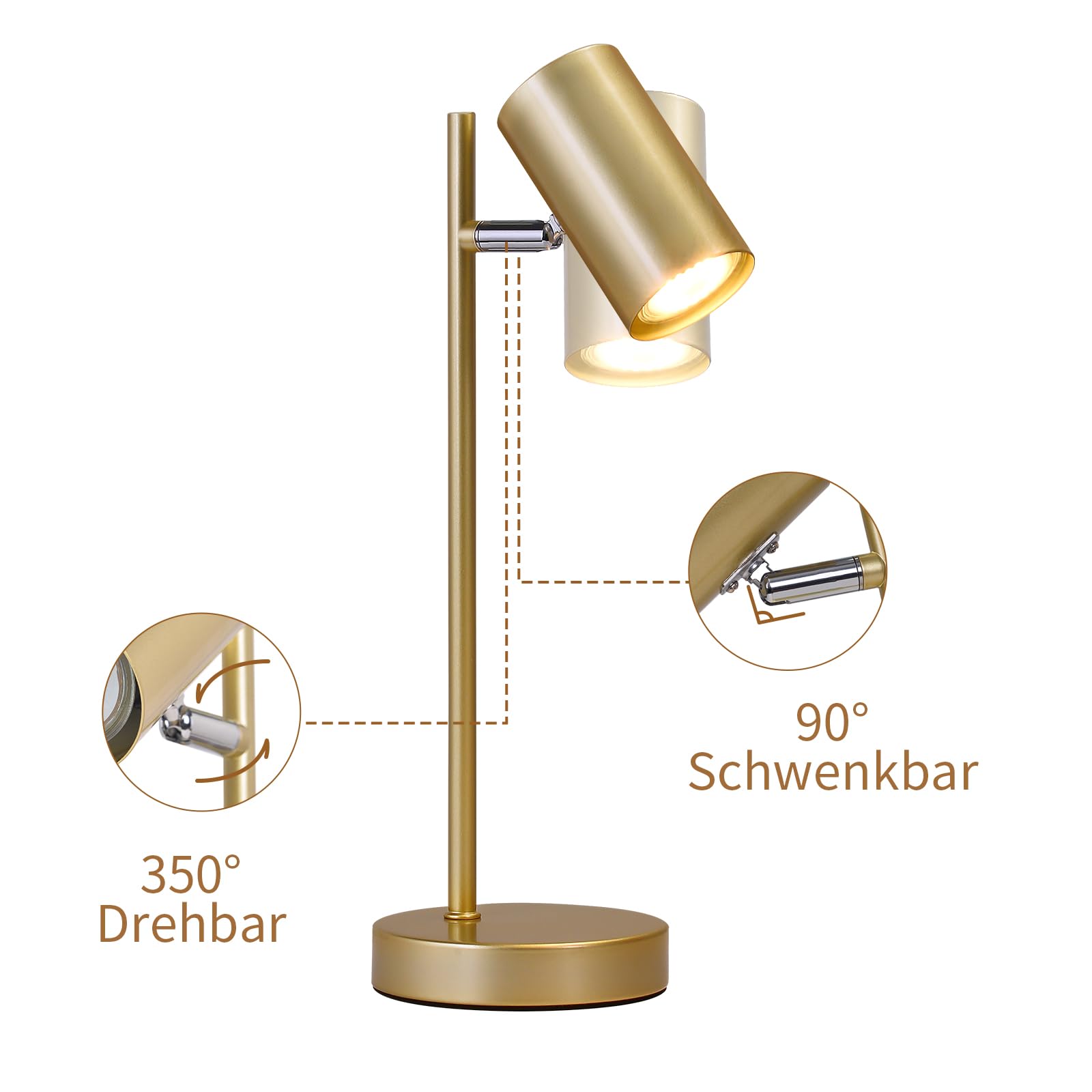 CBJKTX Lampada da comodino soggiorno lampada da tavolo oro - Lampada da