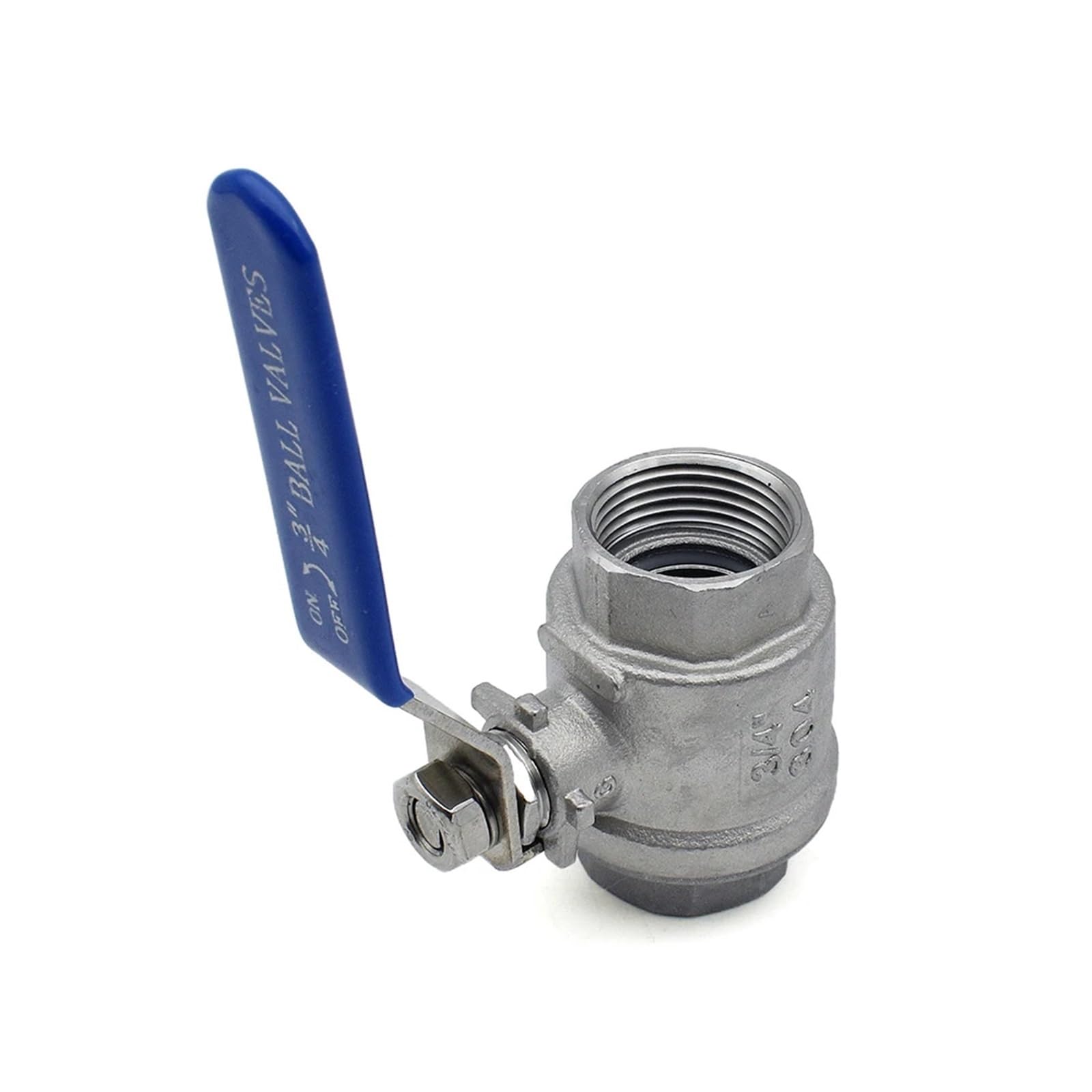 Valvola di Sovrappressione Valvola a Sfera in Acciaio Inossidabile Femmina Valvola a Passaggio Totale in Due Pezzi, valvola di commutazione dell'Acqua(1-1/2",SS304)