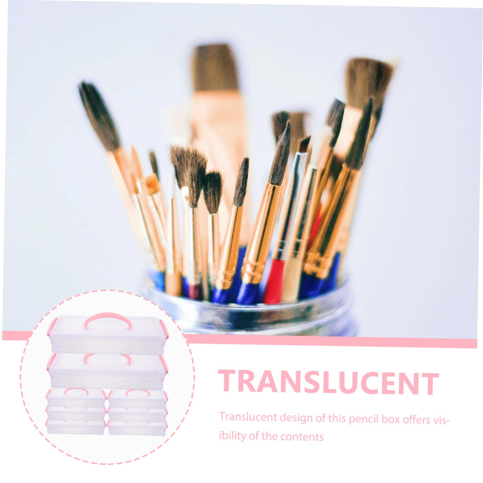 NUOBESTY Astucci in Plastica Per Matite Per Ragazzi E Ragazze Astucci Impilabili Organizer Per Penne Contenitori Per Materiale Scolastico Per Ragazzi E Ragazze