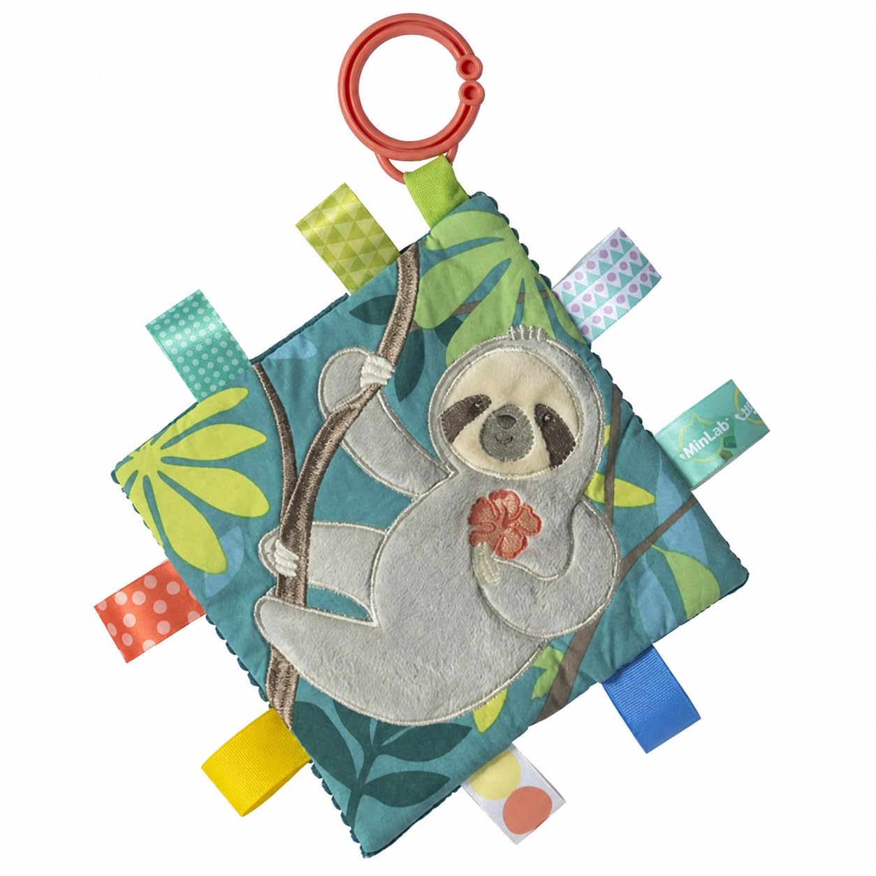 Baby Tagies Toy, Squeaker6.5 x 6.5",Molasses Sloth