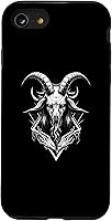 Vista 13 de iPhone 15 Goat Baphomet - Funda demoníaca gótica oculta